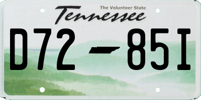 TN license plate D7285I