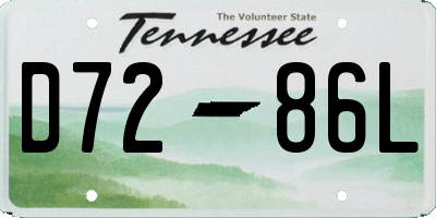 TN license plate D7286L