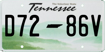 TN license plate D7286V
