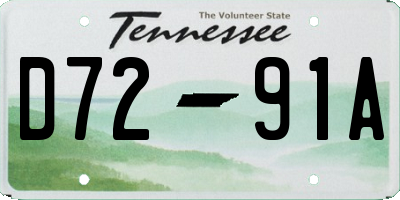 TN license plate D7291A