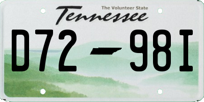 TN license plate D7298I