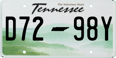 TN license plate D7298Y