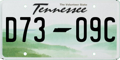 TN license plate D7309C
