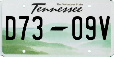 TN license plate D7309V