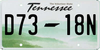 TN license plate D7318N