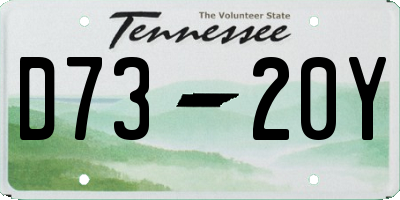 TN license plate D7320Y