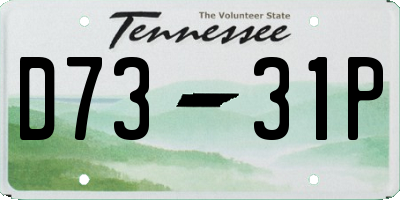 TN license plate D7331P