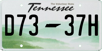 TN license plate D7337H