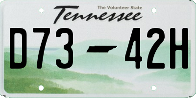 TN license plate D7342H