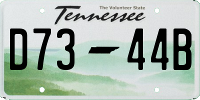 TN license plate D7344B