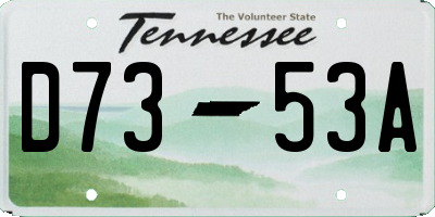 TN license plate D7353A