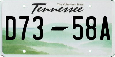 TN license plate D7358A