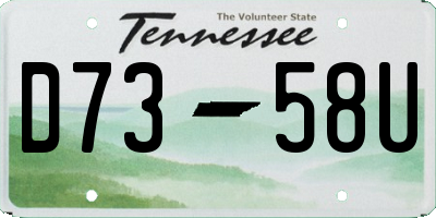 TN license plate D7358U