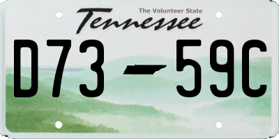 TN license plate D7359C