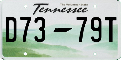 TN license plate D7379T