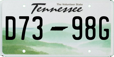 TN license plate D7398G