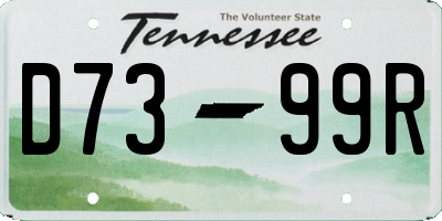 TN license plate D7399R
