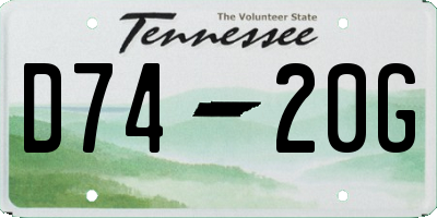 TN license plate D7420G