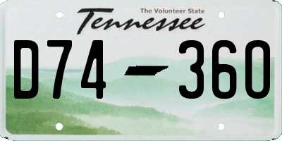 TN license plate D7436O