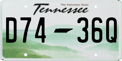 TN license plate D7436Q