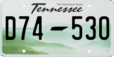 TN license plate D7453O