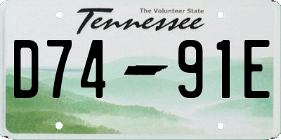 TN license plate D7491E
