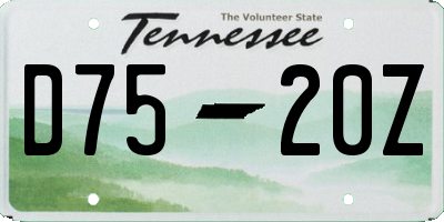 TN license plate D7520Z