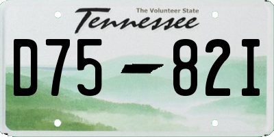 TN license plate D7582I