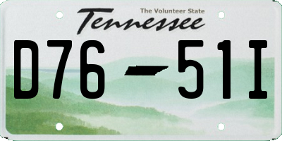 TN license plate D7651I