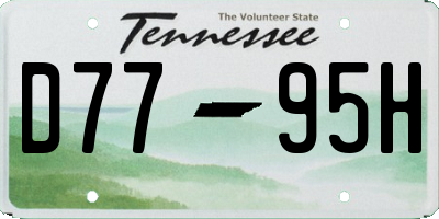 TN license plate D7795H
