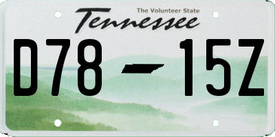 TN license plate D7815Z