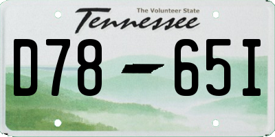 TN license plate D7865I