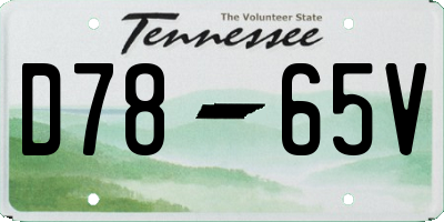 TN license plate D7865V