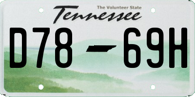 TN license plate D7869H