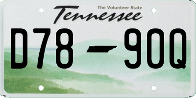 TN license plate D7890Q