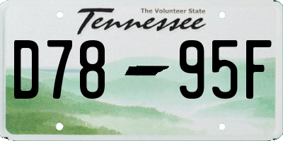 TN license plate D7895F