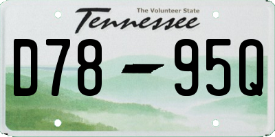 TN license plate D7895Q