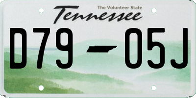TN license plate D7905J