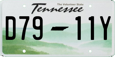 TN license plate D7911Y