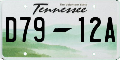 TN license plate D7912A