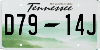 TN license plate D7914J