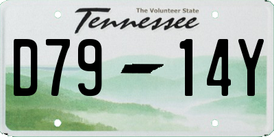 TN license plate D7914Y