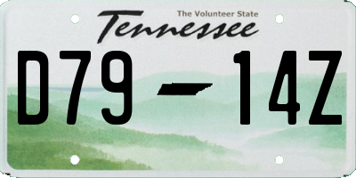 TN license plate D7914Z