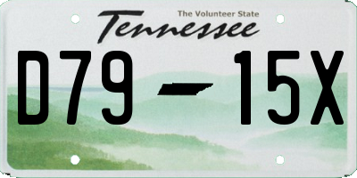 TN license plate D7915X