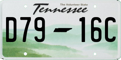 TN license plate D7916C