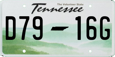TN license plate D7916G