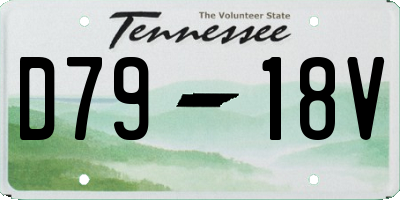 TN license plate D7918V
