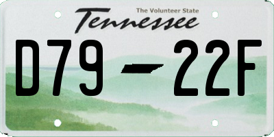 TN license plate D7922F