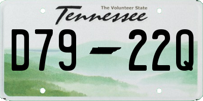 TN license plate D7922Q