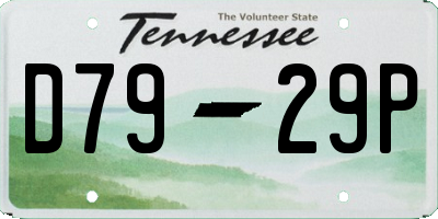 TN license plate D7929P